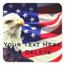 Your text Old Glory & Bald Eagle USA国旗の愛国者