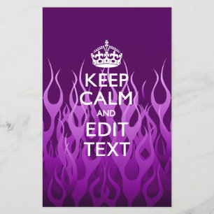 Your text on 保 Calm on Purple Racing Flames チラシ