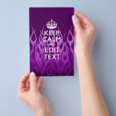 Your text on 保 Calm on Purple Racing Flames チラシ (ハンドル)