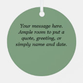 Your Text on Back,レトロハッピーホリデー&サンタ メタルオーナメント (裏面)