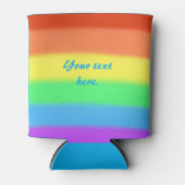 Your Text on Rainbow Blends Can Covers 缶クーラー (正面)