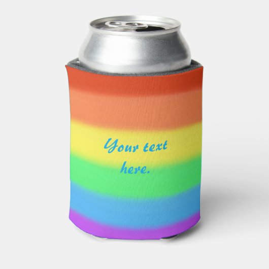 Your Text on Rainbow Blends Can Covers 缶クーラー (缶裏面)