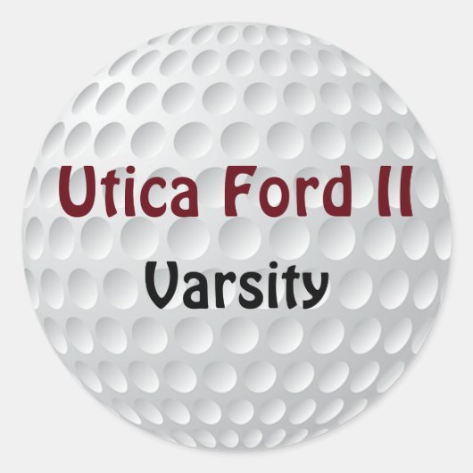 Your text on Round Golf Ballスタンプ ラウンドシール (正面)