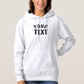 Your Text or Names Upload Photo to Womens Ash Grey パーカ (正面)