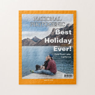 YOUR TEXT, PHOTO, おもしろい偽自然雑誌の表紙， ジグソーパズル