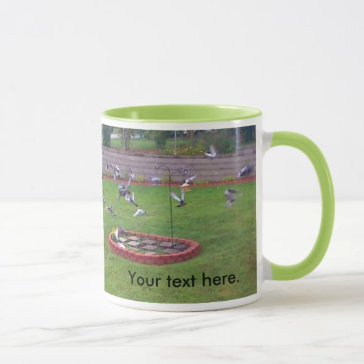 Your text Pights 飛んでいる Bird Garden Mugs マグカップ (右)