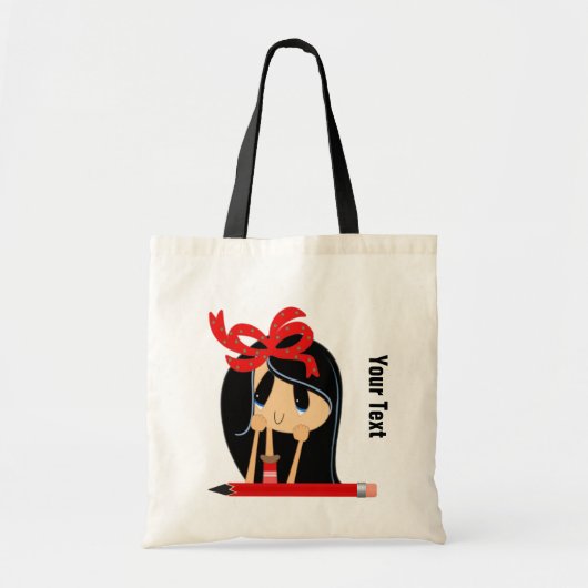 Your Text School#2予算トート トートバッグ (正面)