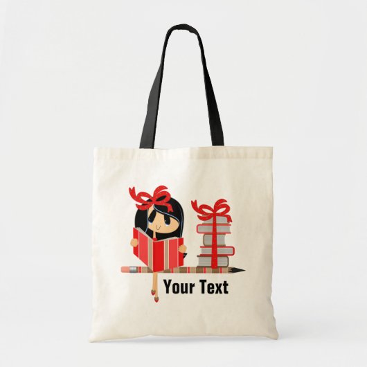 Your Text School#4予算トート トートバッグ (正面)