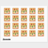 Your Text Sunflowers in Pumpkin, 離れ Stickers スクエアシール (シート)