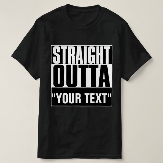 「YOUR TEXT」Tシャツをストレートアウトにした場合 Tシャツ (デザイン正面)