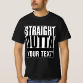 「YOUR TEXT」Tシャツをストレートアウトにした場合 Tシャツ (正面)