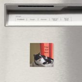 Your Text Words Tuxedo Cat Photo Magnets マグネット (インサイチュ (食洗機))