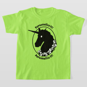 YOUR TEXT ZOMBIE Unicorn Tシャツ