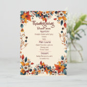 YOUR THANKSGIVING DINNER WITH A CUSTOMIZED MENU  メニュー (スタンド正面)