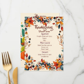 YOUR THANKSGIVING DINNER WITH A CUSTOMIZED MENU  メニュー