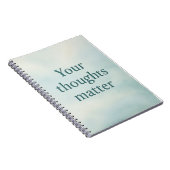 Your Thoughts Matter – Calm Pastel Motivational ノートブック (右側)