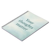 Your Thoughts Matter – Calm Pastel Motivational ノートブック (左側)