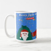 Your Three Cats衣服の醜いクリスマスセーターの写真 コーヒーマグカップ (左)