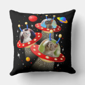 Your Three Cats おもしろい Sci-Fi UFO宇宙エイリアンテーマ クッション (裏面)
