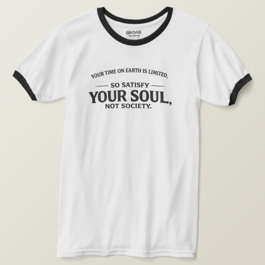 Your Time on Earth Is Limited Typography T-Shirt  Tシャツ (デザイン正面)
