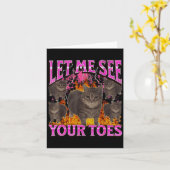 Your Toes Funny Cat Meme Bootleg Graphic Men Women カード (黄色い花)