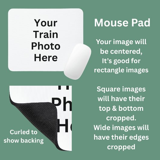 Your Train Photo Here マウスパッド