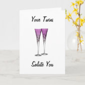 "YOUR TWINS" SALUTE U ON YOUR BIRTHDAY カード (黄色い花)