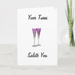 YOUR TWINS SALUTE U ON YOUR BIRTHDAY カード<br><div class="desc">How cool - a card for TWINS to send or give to MOM on her very SPECIAL DAY :)</div>