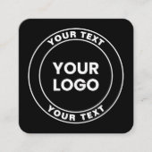 Your Uploaded Logo + Bold Circular Text  エンクロージャーカード (正面)