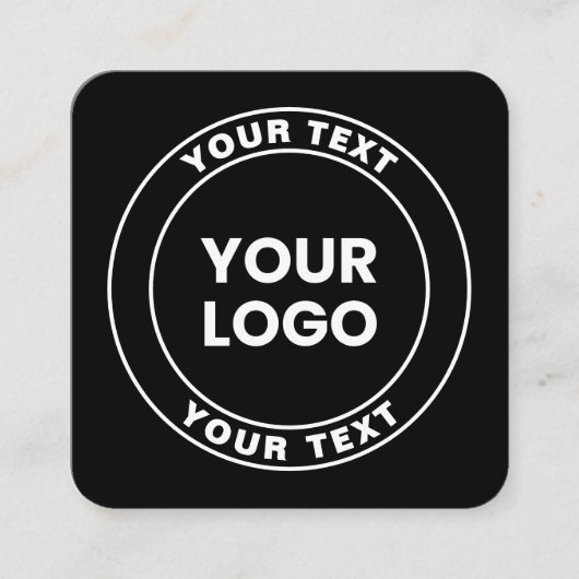 Your Uploaded Logo + Bold Circular Text  エンクロージャーカード (正面)