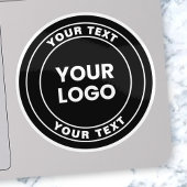 Your Uploaded Logo + Bold Circular Text  シール