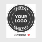 Your Uploaded Logo + Bold Circular Text  シール (シート)