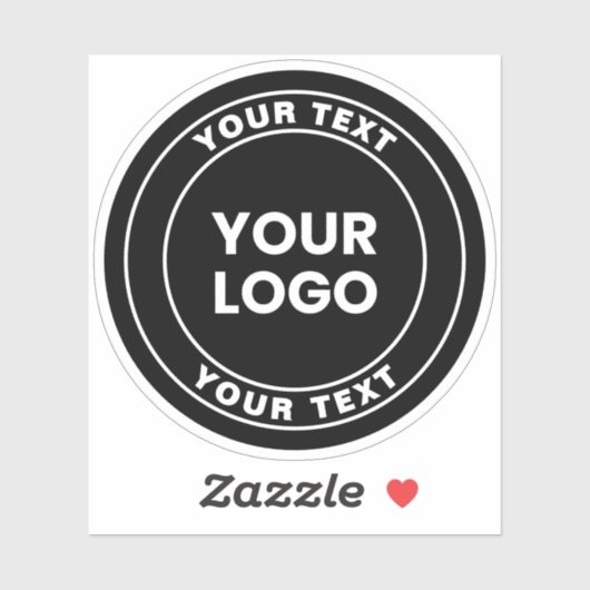 Your Uploaded Logo + Bold Circular Text  シール (シート)