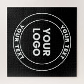 Your Uploaded Logo + Bold Circular Text ジグソーパズル (横)