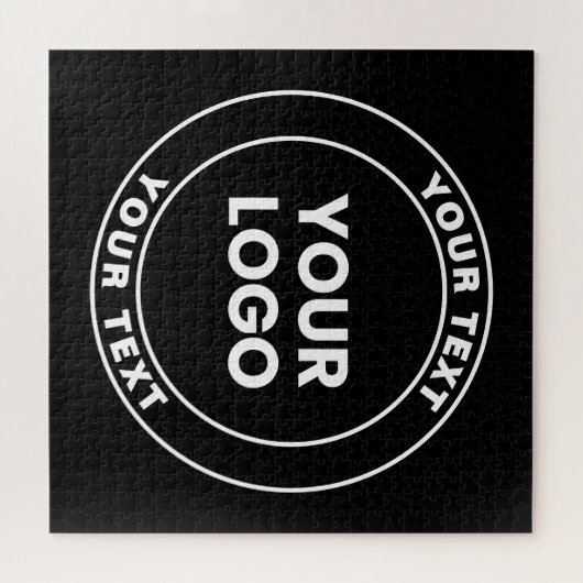 Your Uploaded Logo + Bold Circular Text  ジグソーパズル (横)