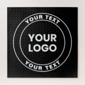 Your Uploaded Logo + Bold Circular Text  ジグソーパズル (縦)