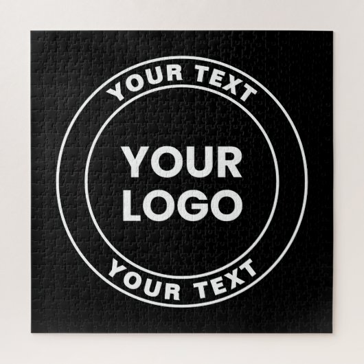 Your Uploaded Logo + Bold Circular Text ジグソーパズル (縦)