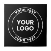 Your Uploaded Logo + Bold Circular Text タイル (正面)
