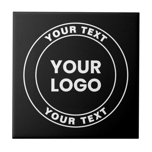 Your Uploaded Logo + Bold Circular Text タイル (正面)