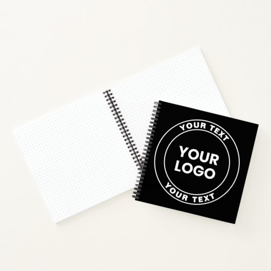 Your Uploaded Logo + Bold Circular Text ノートブック (内部)