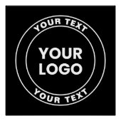 Your Uploaded Logo + Bold Circular Text  ポスター (正面)