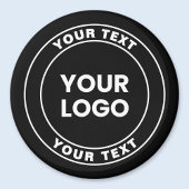 Your Uploaded Logo + Bold Circular Text  マグネット