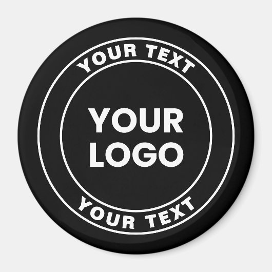 Your Uploaded Logo + Bold Circular Text  マグネット (正面)