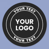 Your Uploaded Logo + Bold Circular Text  ラウンドシール