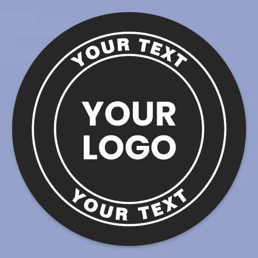 Your Uploaded Logo + Bold Circular Text  ラウンドシール