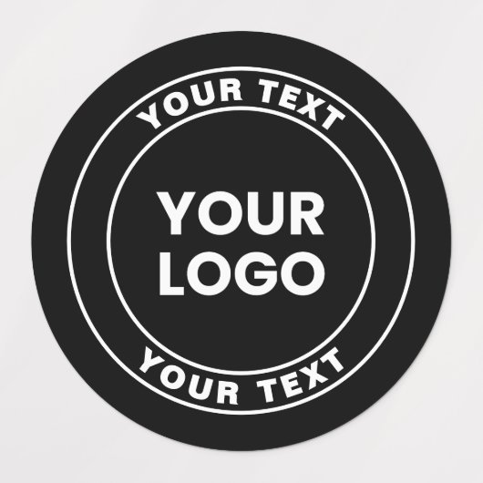 Your Uploaded Logo + Bold Circular Text  ラベル (デザイン1)