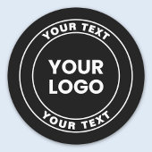 Your Uploaded Logo + Bold Circular Text  ラベル