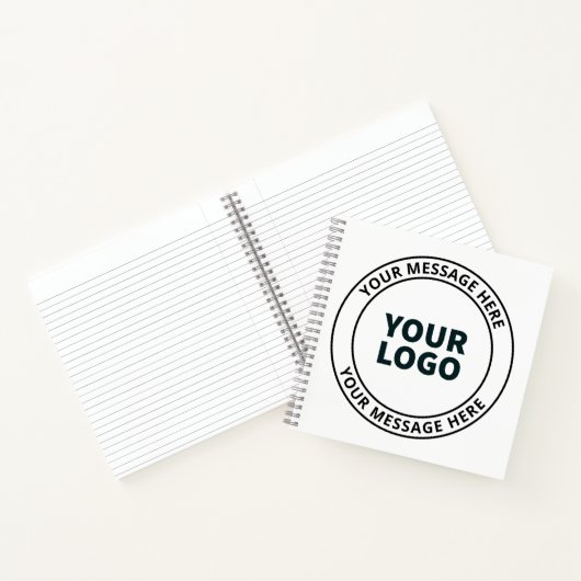 Your Uploaded Logo + Editable Circular Text ノートブック (内部)
