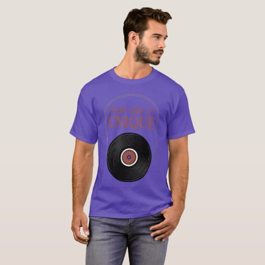 Your Vibe Is Unique LP Vinyl retro 70s gift Tシャツ (正面フル)