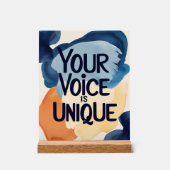 Your Voice Isオプシユニークョン2 アクリルサイン (正面)